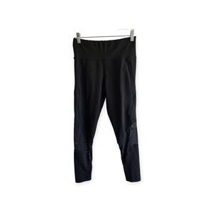 Yitong Women's Black Sheer Mesh Panel L/XL Yoga Pants